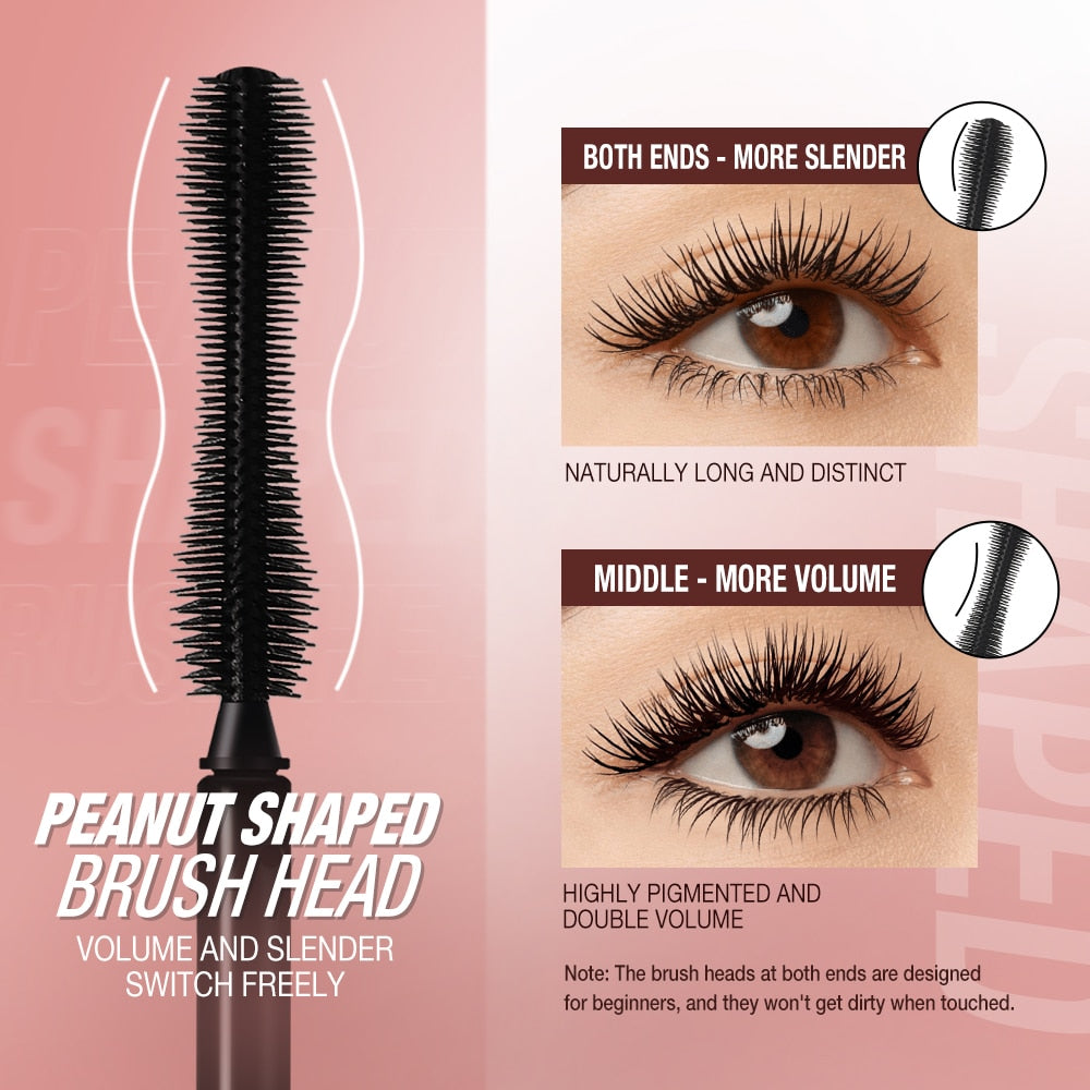 O.TWO.O Mascara 4d Silk Fiber Mascara Waterproof Extra Volume Smudge-proof Curling Lengthening Eyelash Extension Eye Makeup Tool 0 DailyAlertDeals