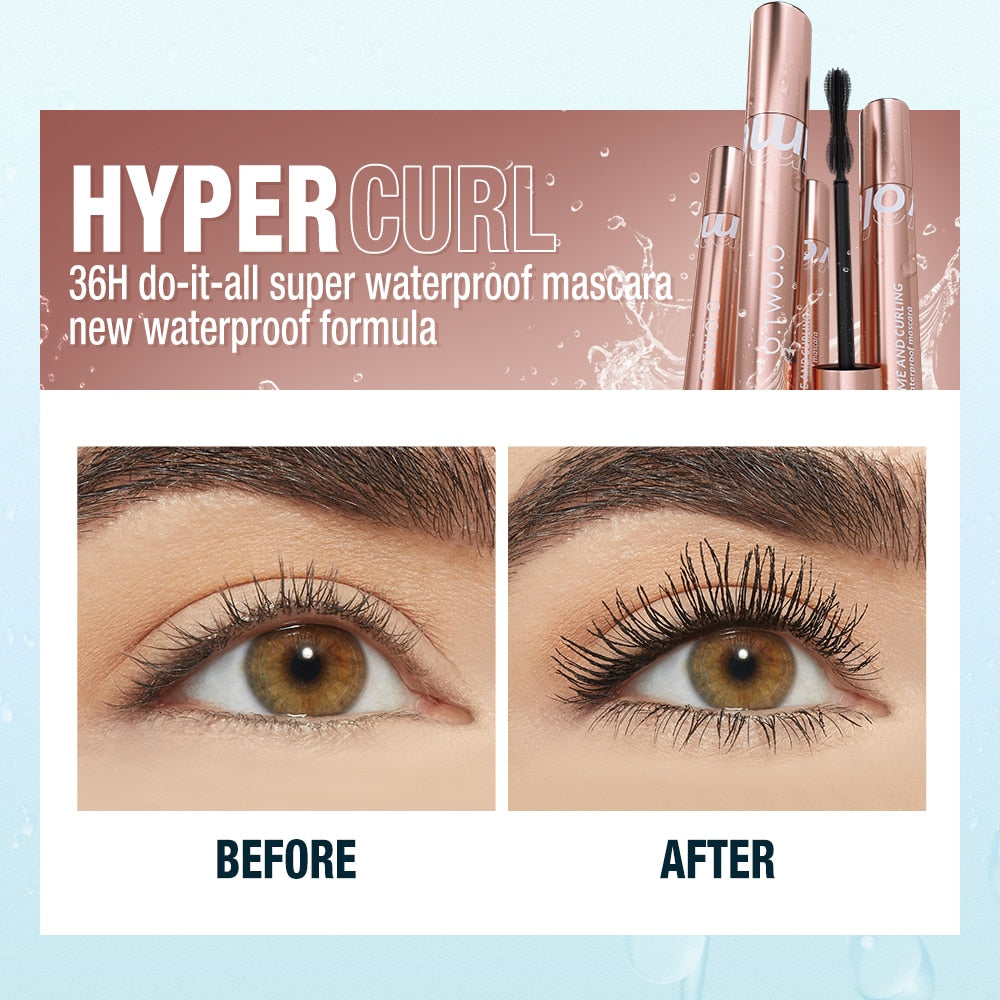 O.TWO.O Mascara 4d Silk Fiber Mascara Waterproof Extra Volume Smudge-proof Curling Lengthening Eyelash Extension Eye Makeup Tool 0 DailyAlertDeals