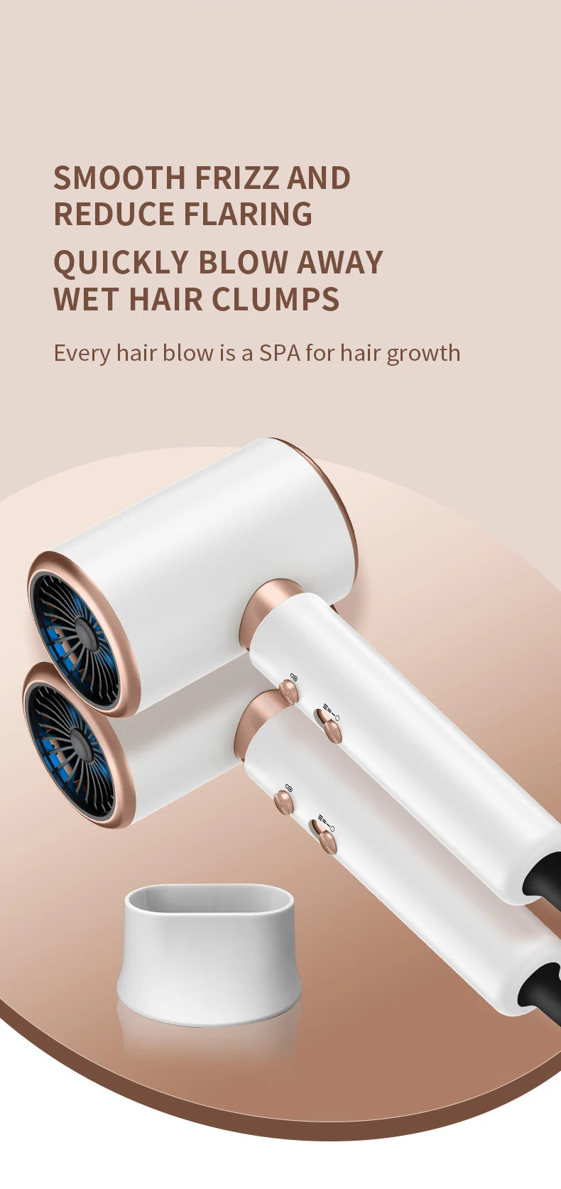 Hair Dryer, High-Speed Electric Turbine Airflow, Low Noise, Constant Temperature And Quick Drying, Suitable For Home Salons. DailyAlertDeals