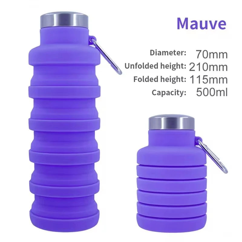 1pc Collapsible Water Bottle, Reuseable BPA Free Silicone Foldable Bottles Portable Hiking Cup For Outdoor Mountaineering Tours DailyAlertDeals