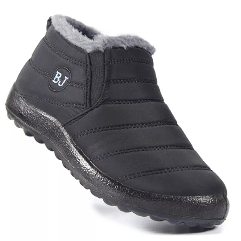 Men Boots 2022 Winter Shoes For Men Waterproof Snow Boots Winter Botas Hombre Warm Fur Ankle Boots Mens Free Shipping Botines DailyAlertDeals Black 35