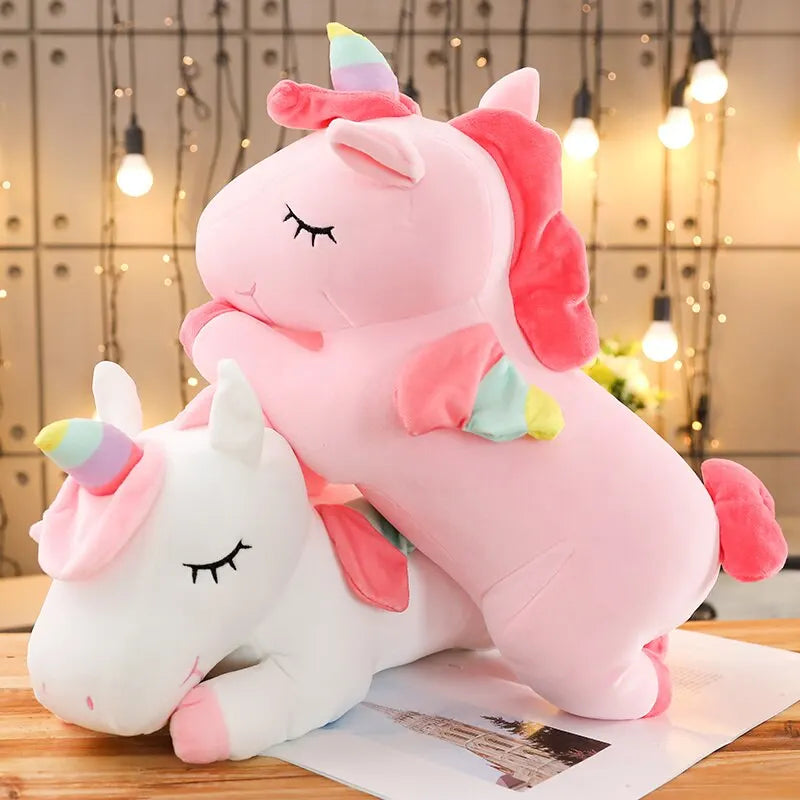 Kawaii Horse Plush 25/50cm Soft Stuffed Huggable Dolls Animal Acompany Toys Children Girl Birthday Gifts DailyAlertDeals