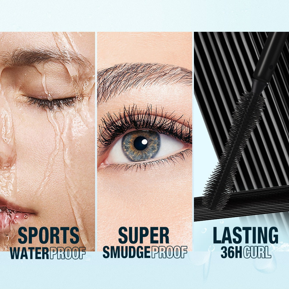 O.TWO.O Mascara 4d Silk Fiber Mascara Waterproof Extra Volume Smudge-proof Curling Lengthening Eyelash Extension Eye Makeup Tool 0 DailyAlertDeals