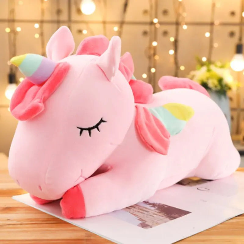 Kawaii Horse Plush 25/50cm Soft Stuffed Huggable Dolls Animal Acompany Toys Children Girl Birthday Gifts DailyAlertDeals 50cm pink