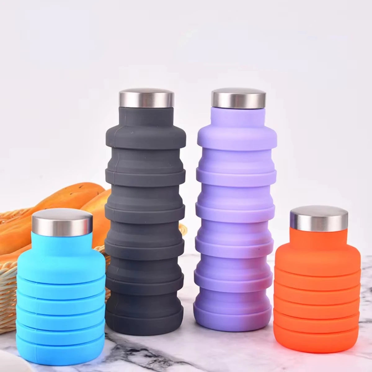 1pc Collapsible Water Bottle, Reuseable BPA Free Silicone Foldable Bottles Portable Hiking Cup For Outdoor Mountaineering Tours DailyAlertDeals