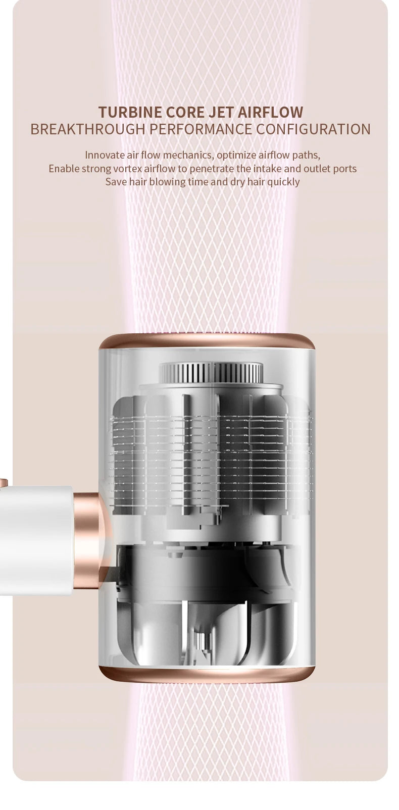 Hair Dryer, High-Speed Electric Turbine Airflow, Low Noise, Constant Temperature And Quick Drying, Suitable For Home Salons. DailyAlertDeals