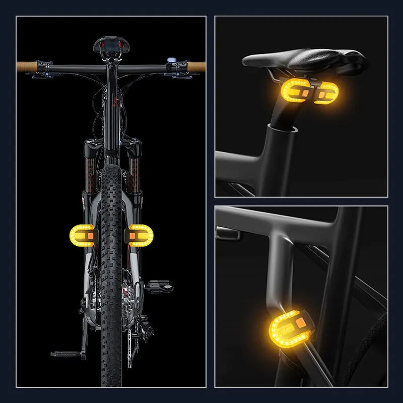 Bike Turn Signal Rear Light LED Bicycle Lamp USB Rechargeable Bike Wireless Lights Back MTB Tail Light Bike Accessories DailyAlertDeals