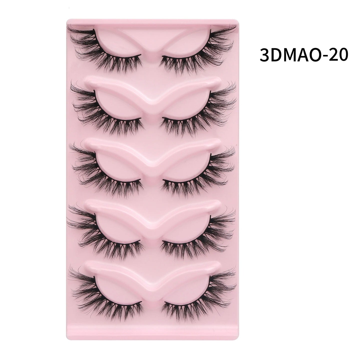 HBZGTLAD Cat eye Eyelashes 3D Natural False Lashes Fluffy Soft Cross 5 pairs Manga Lashes Wispy Natural Eyelash Extension Makeup DailyAlertDeals 5pairs-MA020