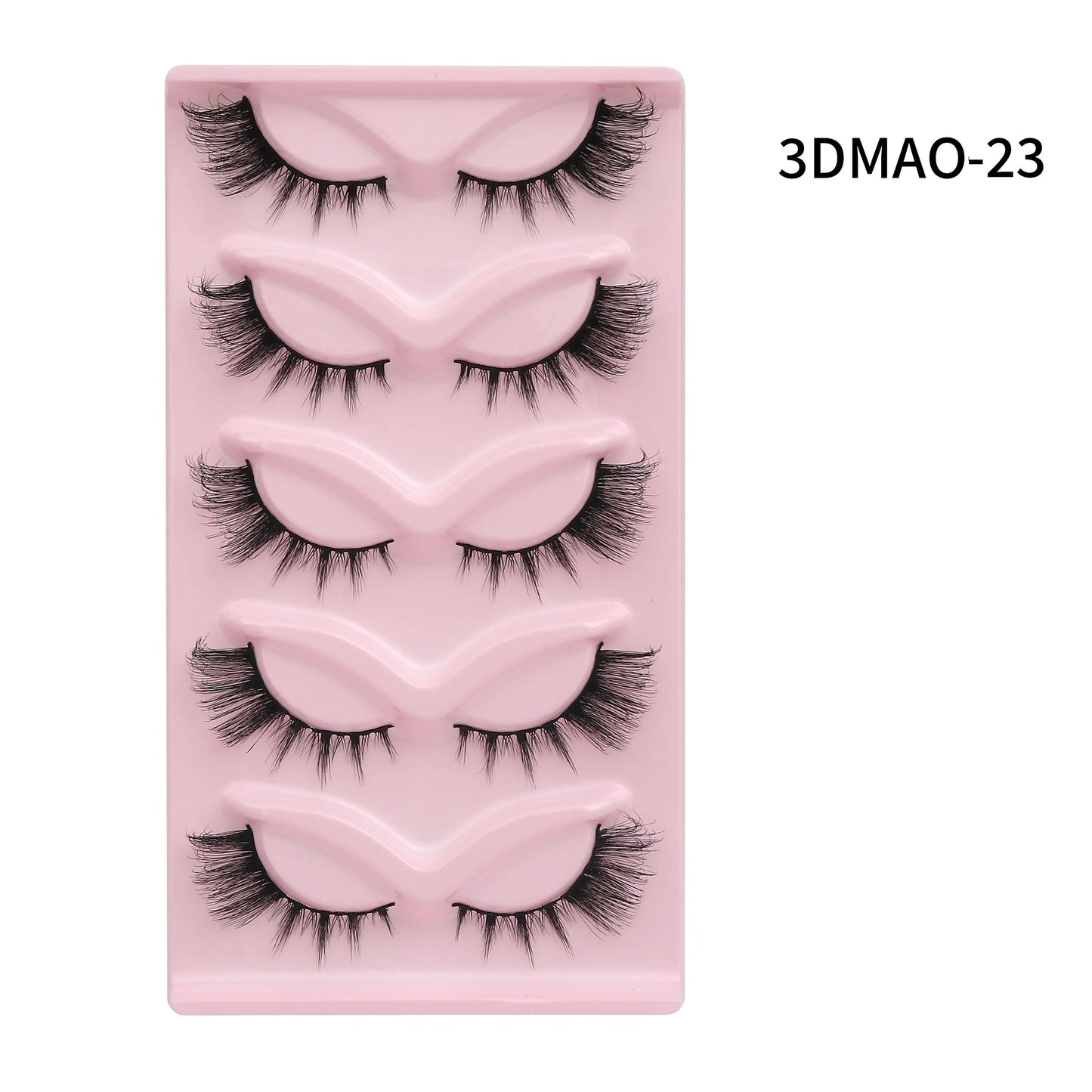 HBZGTLAD Cat eye Eyelashes 3D Natural False Lashes Fluffy Soft Cross 5 pairs Manga Lashes Wispy Natural Eyelash Extension Makeup DailyAlertDeals 5pairs-MA023