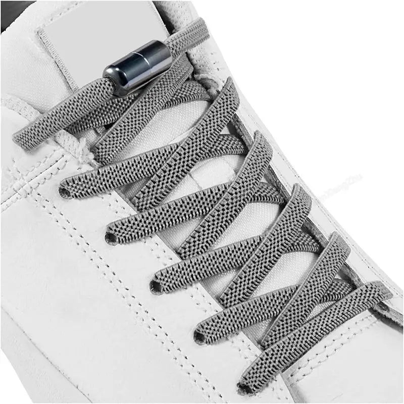 1Pair Multicolor Lock Elastic Sneaker Laces For Kids Adults and Elderly No Tie Shoelaces Quick Elastic Athletic Running Shoelace  DailyAlertDeals