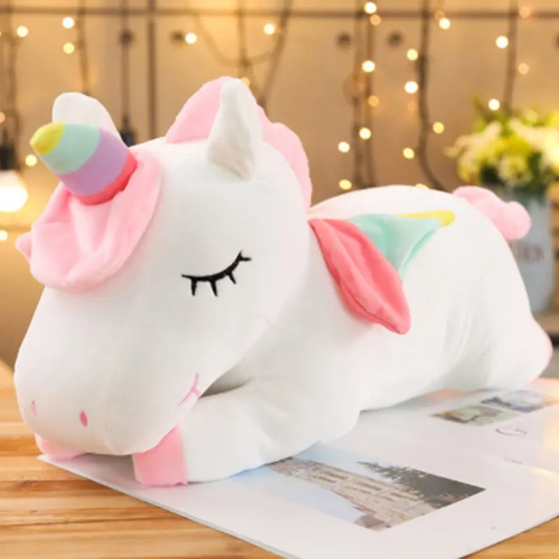 Kawaii Horse Plush 25/50cm Soft Stuffed Huggable Dolls Animal Acompany Toys Children Girl Birthday Gifts DailyAlertDeals 50cm WHITE