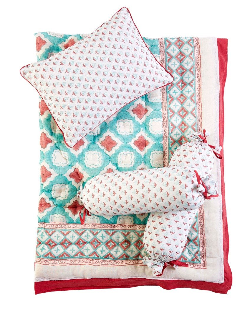 Miami Crib Bedding Set (4-Piece) Gifts Ivory Meleager