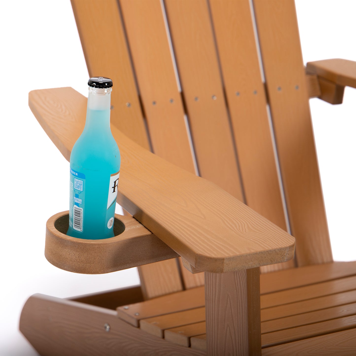 TALE Adirondack Chair Backyard Outdoor Furniture Painted Seating With Cup Holder All-Weather And Fade-Resistant Plastic Wood Ban Amazon Home & Garden Orange Felix