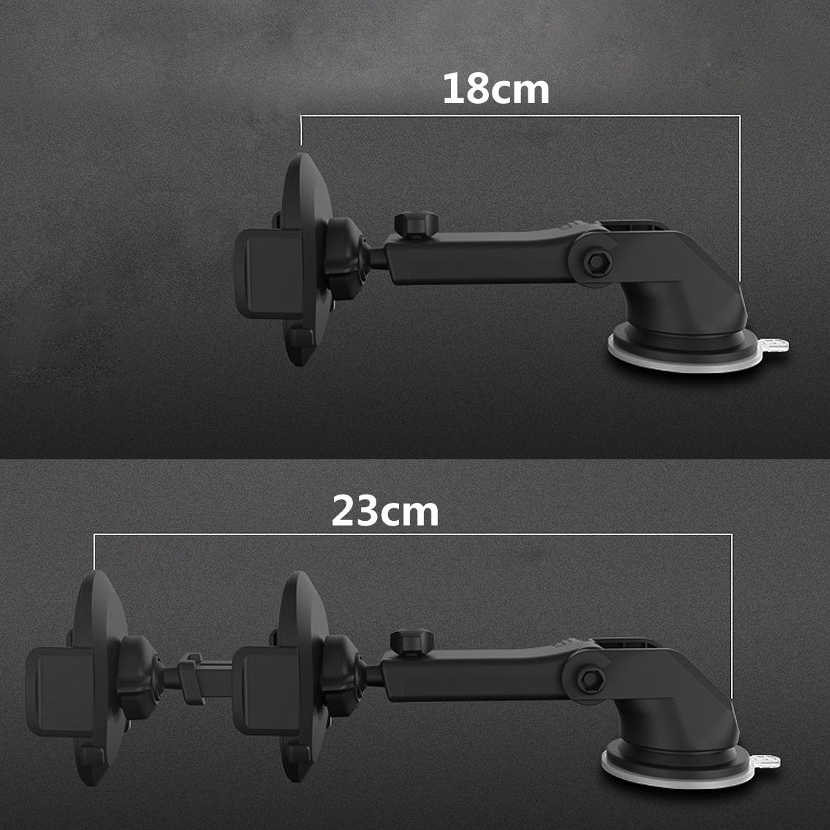 Car Phone Holder Long Rod Telescopic Car Dashboard Suction Cup Type Vehicles & Parts Orange Felix