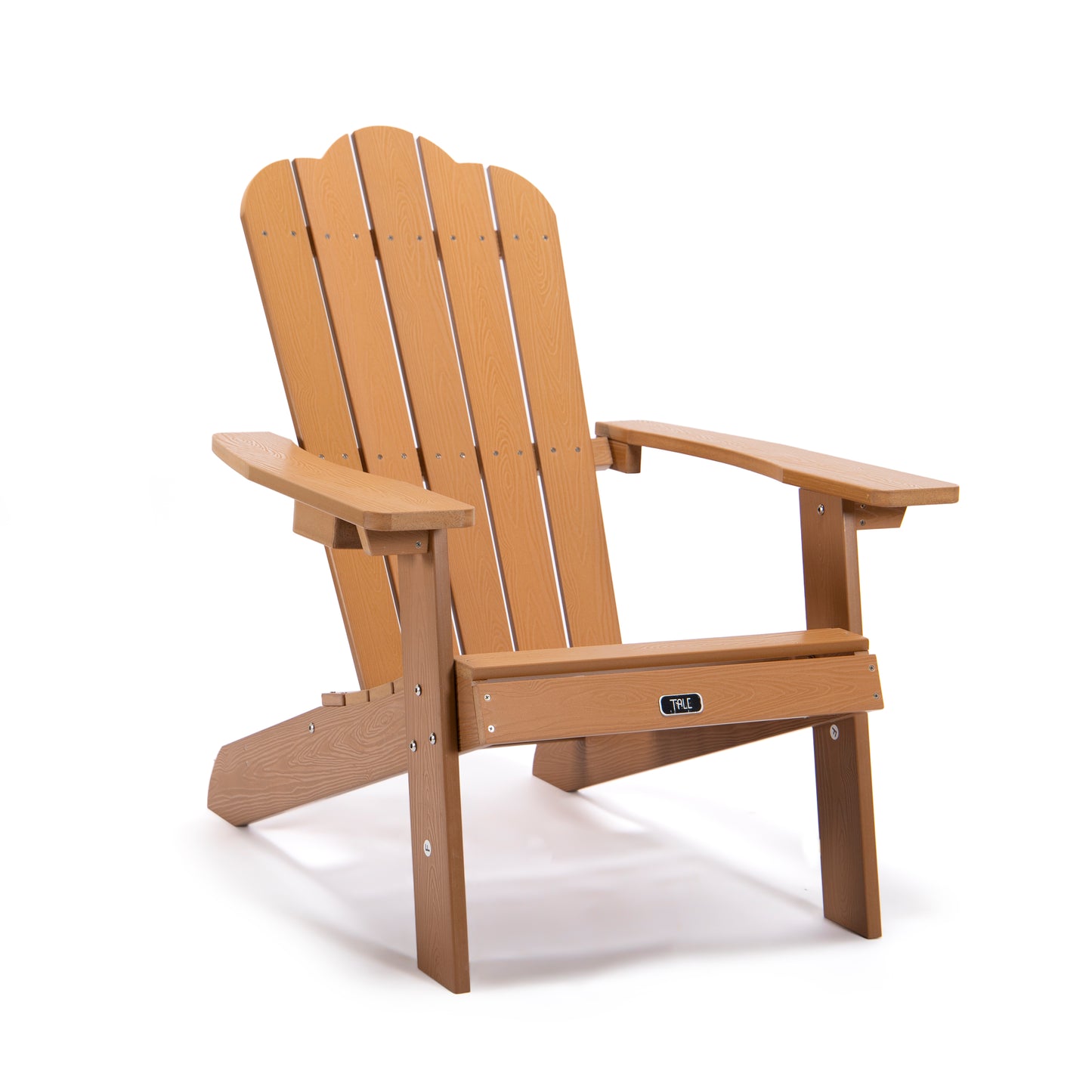 TALE Adirondack Chair Backyard Outdoor Furniture Painted Seating With Cup Holder All-Weather And Fade-Resistant Plastic Wood Ban Amazon Home & Garden Orange Felix Brown