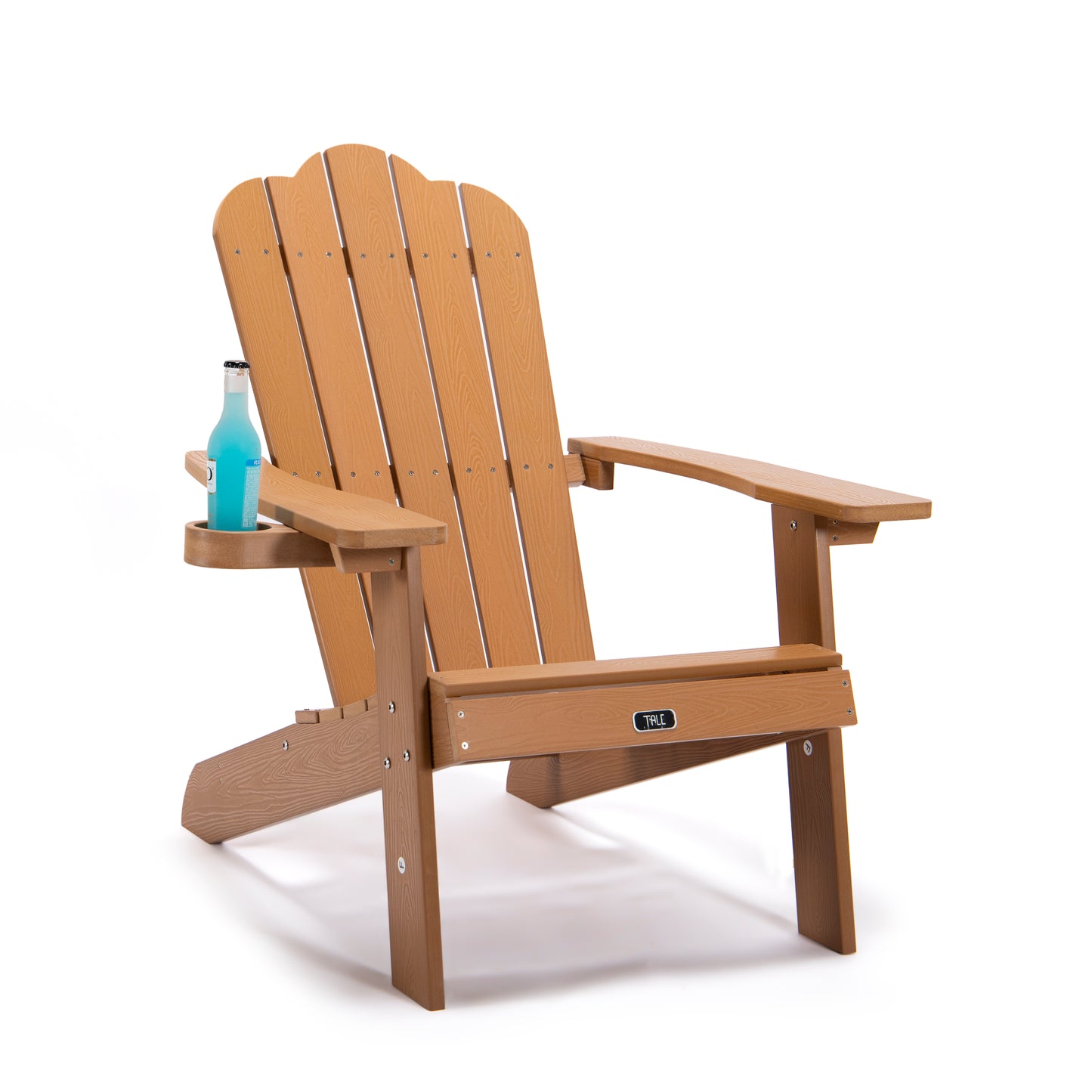 TALE Adirondack Chair Backyard Outdoor Furniture Painted Seating With Cup Holder All-Weather And Fade-Resistant Plastic Wood Ban Amazon Home & Garden Orange Felix