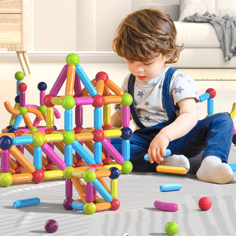 Kids Magnetic Construction Set Magnetic Balls Stick Building Blocks Montessori Educational Toys For Children Gift Montessori Educational Toys For Children Gift DailyAlertDeals