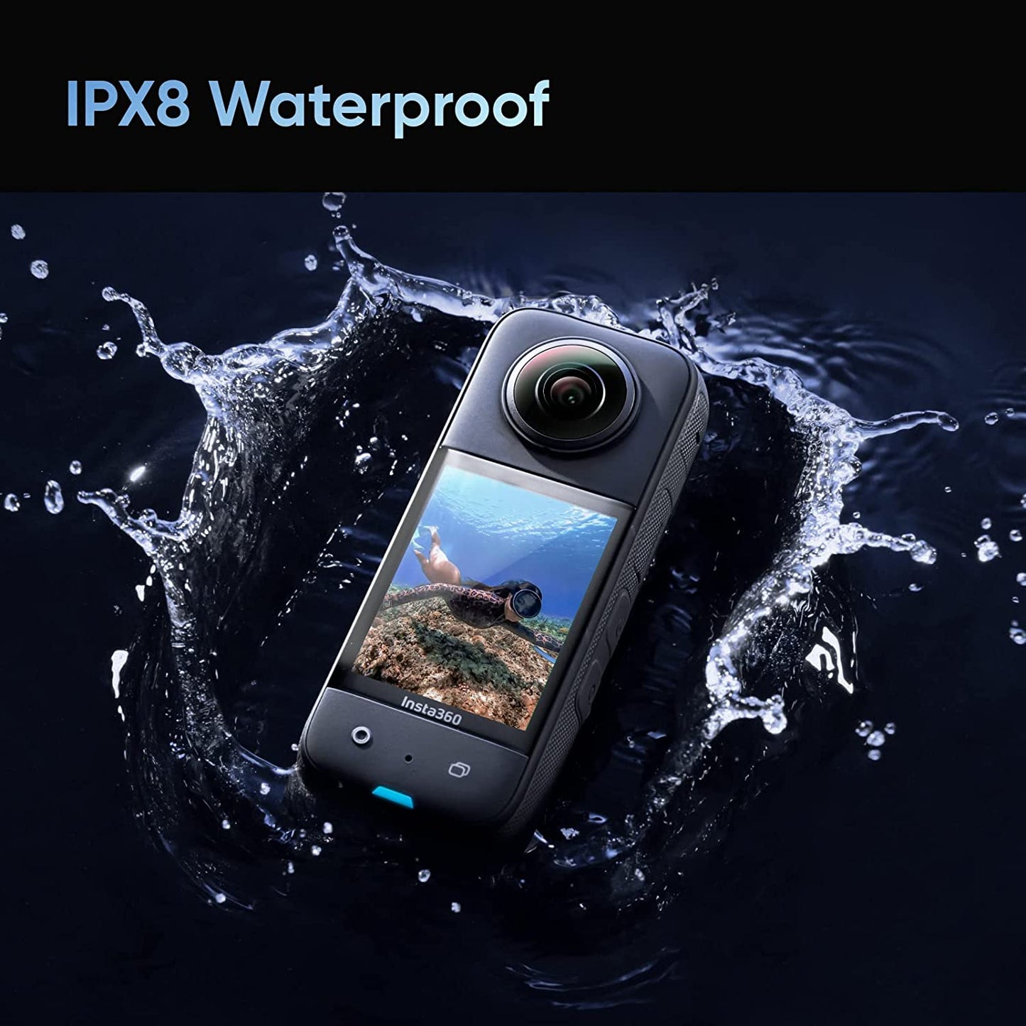 Insta360 X3 - Waterproof 360 Action Camera with 1/2 48MP Sensors, 5.7K 360 Active HDR Video, 72MP 360 Photo, 4K Single-Lens Waterproof 360 Action Camera DailyAlertDeals