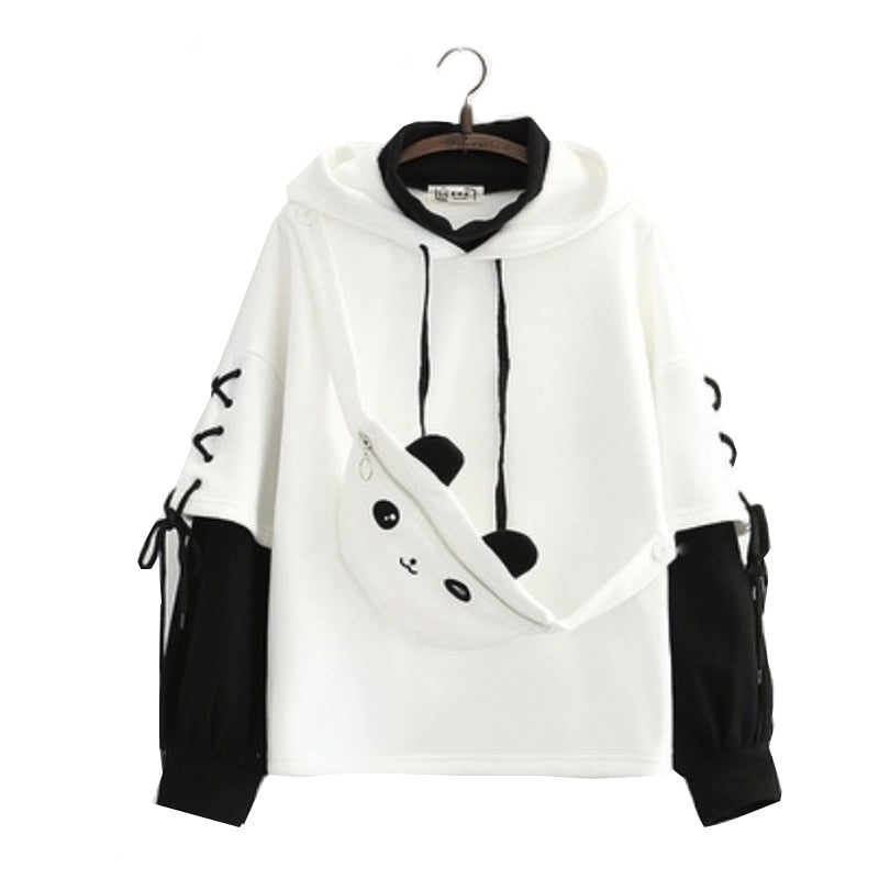 Kawaii Women Bear Hoodie with Bag Harajuku Lantern Sleeve Kpop Fashion Long Sleeve Winter Oversized Streetwear Hooded Clothes 0 DailyAlertDeals