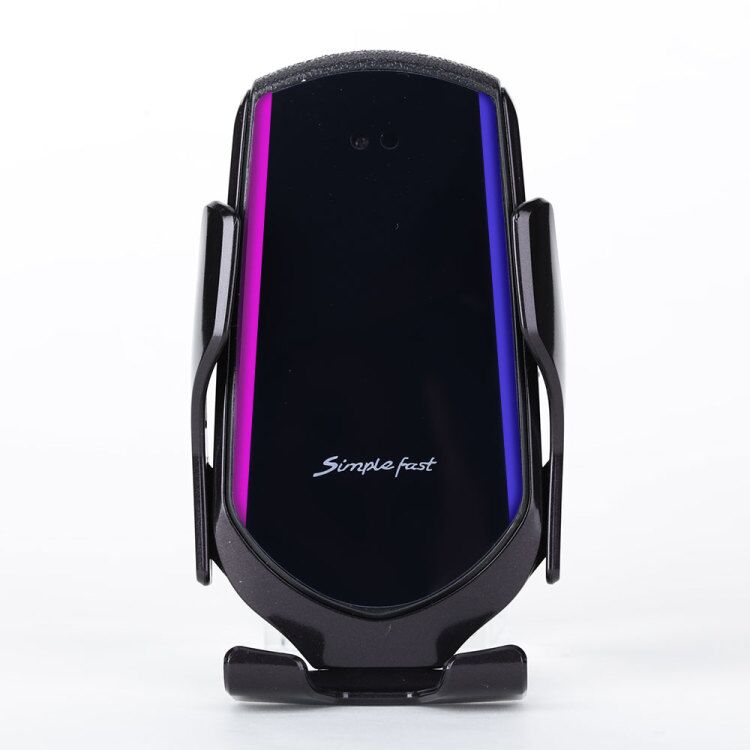 FLOVEME Qi Automatic Clamping 10W Wireless Charger Car Phone Holder Smart Infrared Sensor Air Vent Mount Mobile Phone Stand Hold Wireless Car Charger DailyAlertDeals China Black