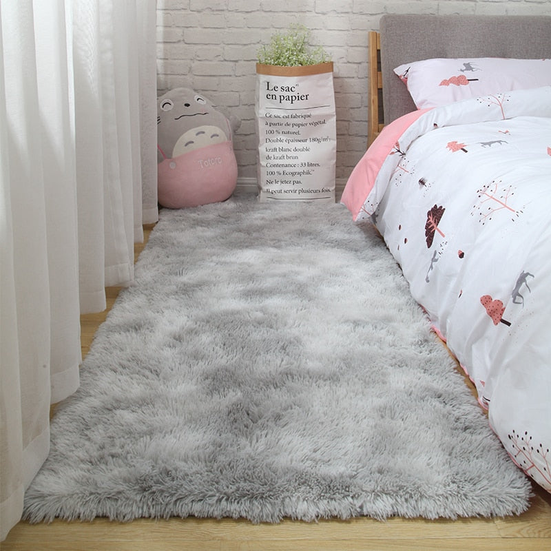 Pink Carpet For Girls Shaggy Children Floor Soft Mat Living Room Decoration Teen Doormat Nordic Red Fluffy Large Size Rugs Carpets & Rugs DailyAlertDeals light grey 80x160cm 31x62inch