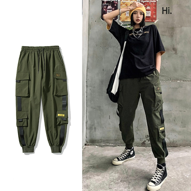 Streetwear Black Pants Women Korean Style Elastic Waist Sweatpants Baggy Pants Summer Autumn Hip Hop Harajuku Trousers Women 0 DailyAlertDeals