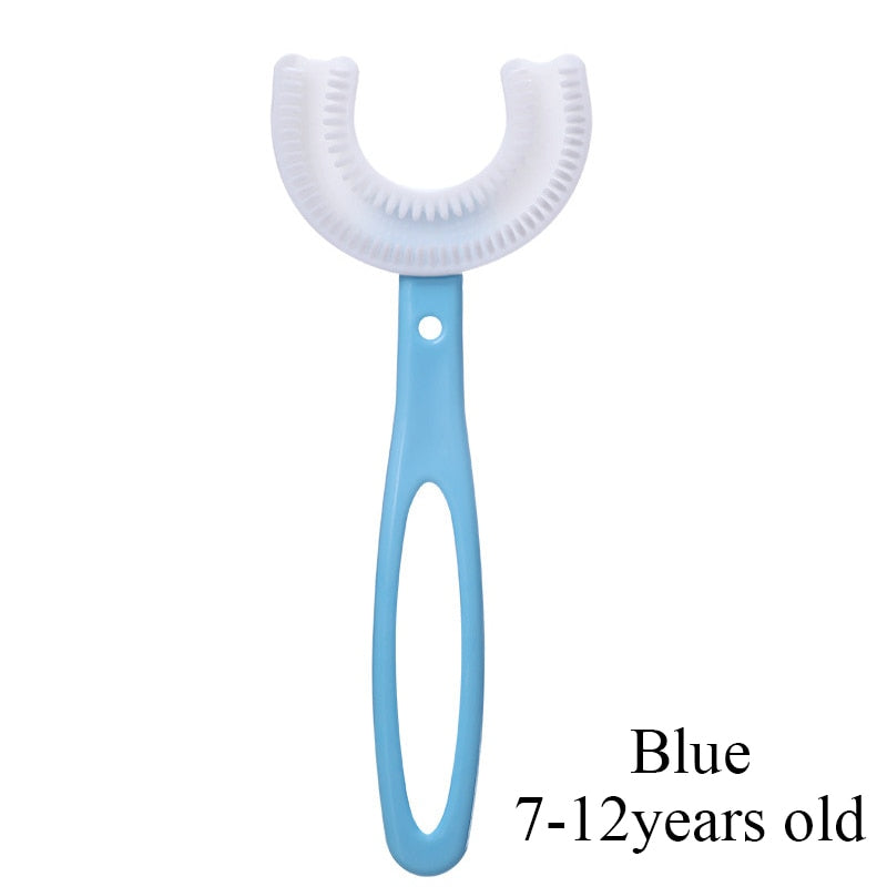 Toothbrush Children 360 Degree U-shaped Child Toothbrush Teethers Brush Silicone Kids Teeth Oral Care Cleaning baby teether DailyAlertDeals 4