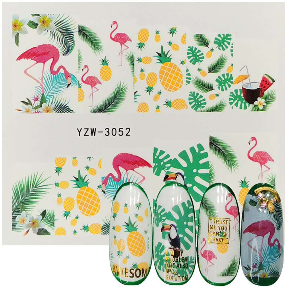 Nail Sticker Wolf Stickers Sliders For Nails Summer Full Nail Design Decorations Water Decals Animal Transfer Children's Slider nail art DailyAlertDeals YZW-3052