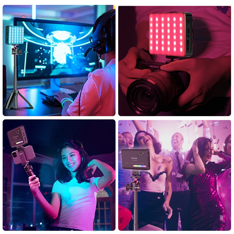 VL120 RGB on Camera LED Video Lights with Diffuser 2500-9000K CRI 95+ 3100mAh LED Video Light Panel for Camera Phone Photography Lights Video camera lights DailyAlertDeals