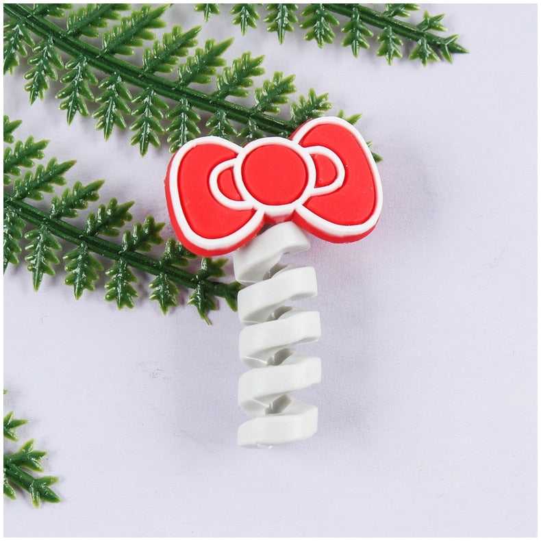Cartoon Cable Protector For iPhones Android Type-c Winder USB Charging Cord Organizer Headphone Earphone Data Line Protect Wire protector DailyAlertDeals honghudie
