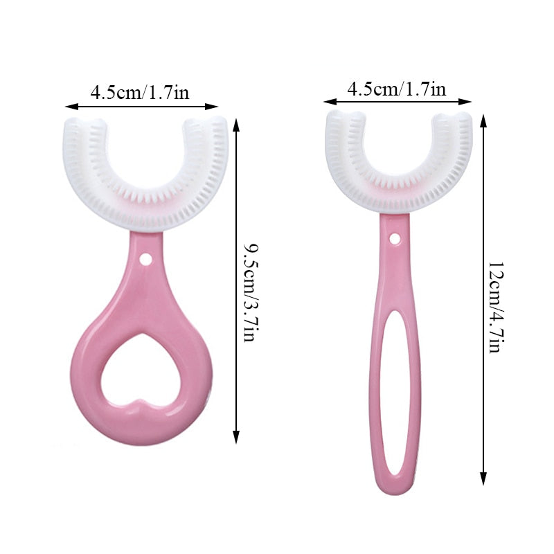 Toothbrush Children 360 Degree U-shaped Child Toothbrush Teethers Brush Silicone Kids Teeth Oral Care Cleaning baby teether DailyAlertDeals