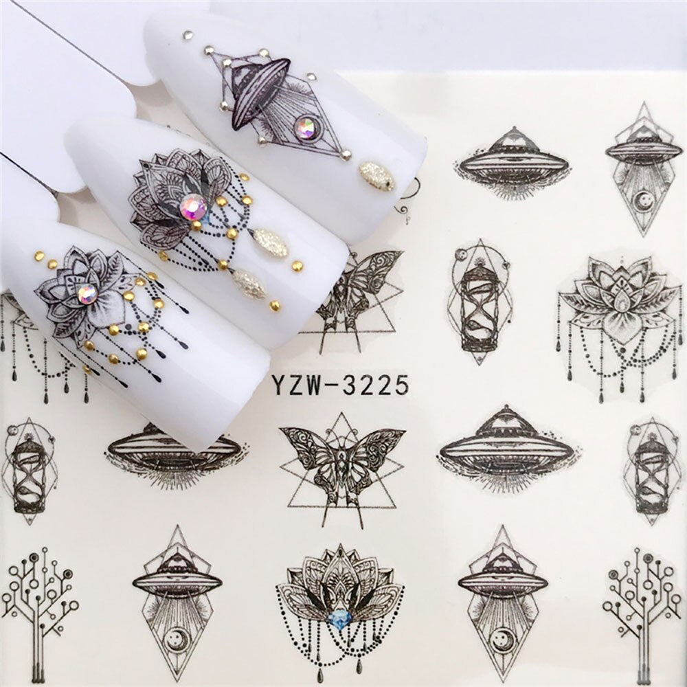 Nail Sticker Wolf Stickers Sliders For Nails Summer Full Nail Design Decorations Water Decals Animal Transfer Children's Slider nail art DailyAlertDeals YZW-3225