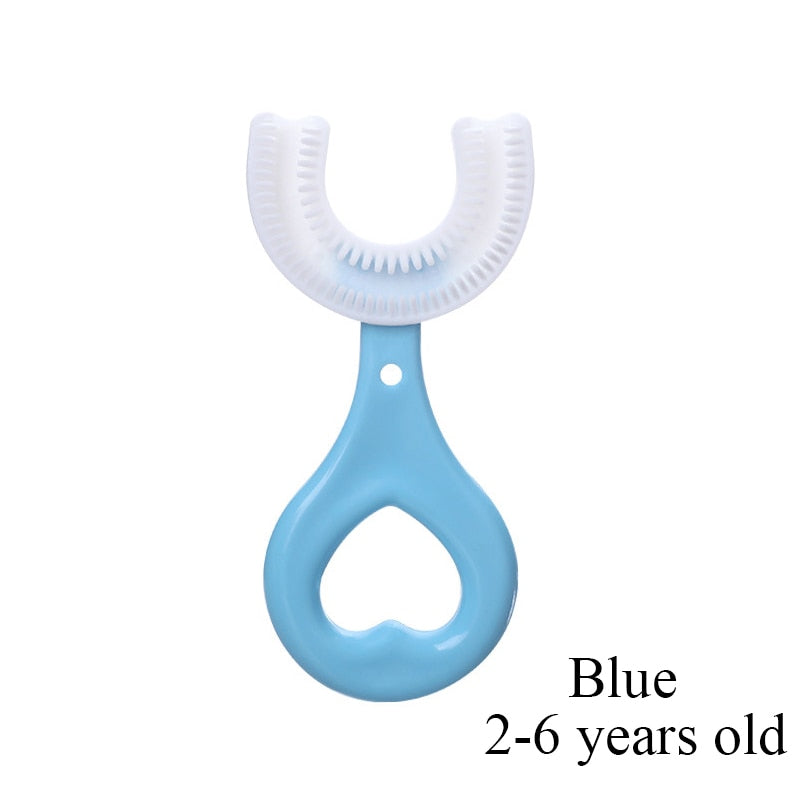 Toothbrush Children 360 Degree U-shaped Child Toothbrush Teethers Brush Silicone Kids Teeth Oral Care Cleaning baby teether DailyAlertDeals 3