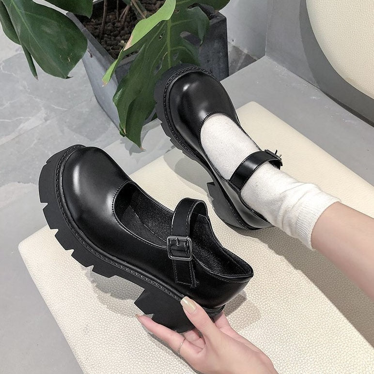 Women heels Shoes mary janes Pumps platform Lolita shoes on heels Women's Japanese Style Vintage Girls High Heel shoes for women 0 DailyAlertDeals black matte B 3.5