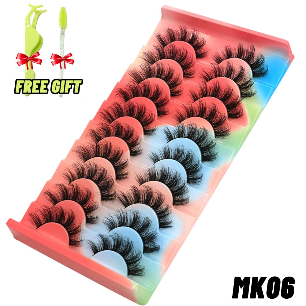 GROINNEYA lashes 5/10/20 pairs 3D Faux Mink Lashes Natural False Eyelashes Dramatic Volume Lashes Eyelash Extension Makeup 0 DailyAlertDeals 10pairs-MK06-1 China