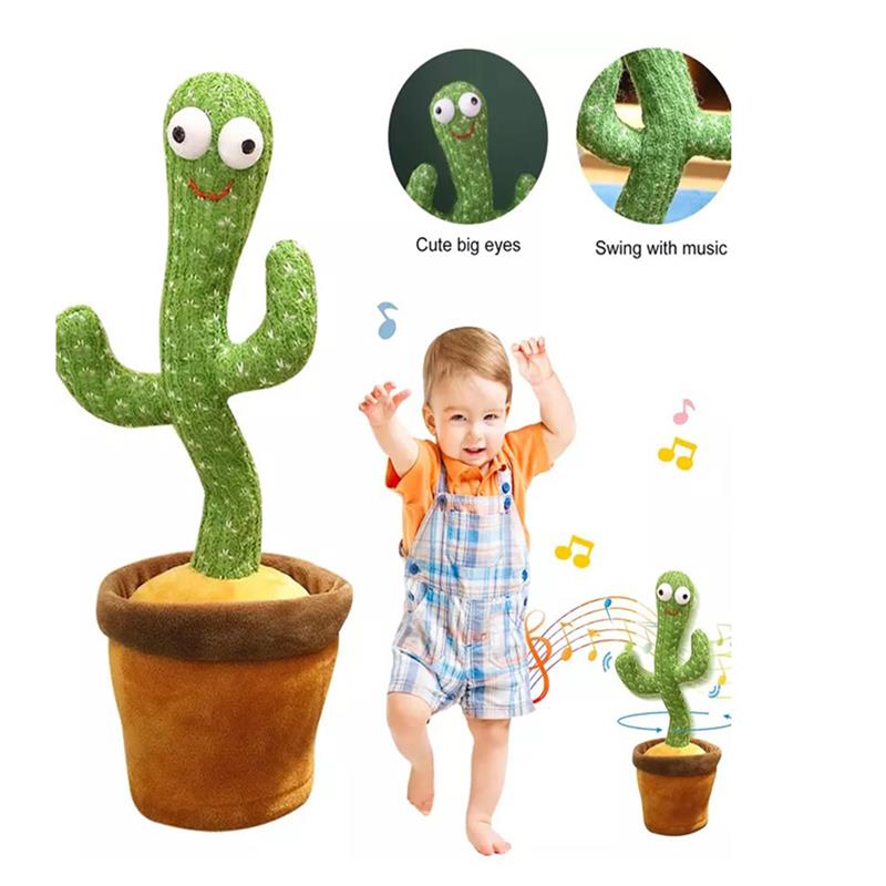 Lovely Talking Toy Dancing Cactus Doll Speak Talk Sound Record Repeat Toy Kawaii Cactus Toys Children Home Decor Accessories 0 DailyAlertDeals