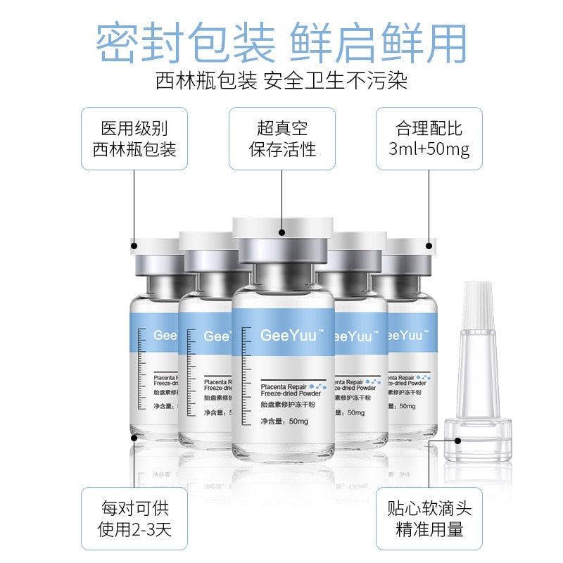 Sheep Placenta Face Serum Oligopeptide-1 Acne Treatment Serum Face Freeze-Dried Power Repair Anti-Wrinkle Liquid Facial Serum 0 DailyAlertDeals