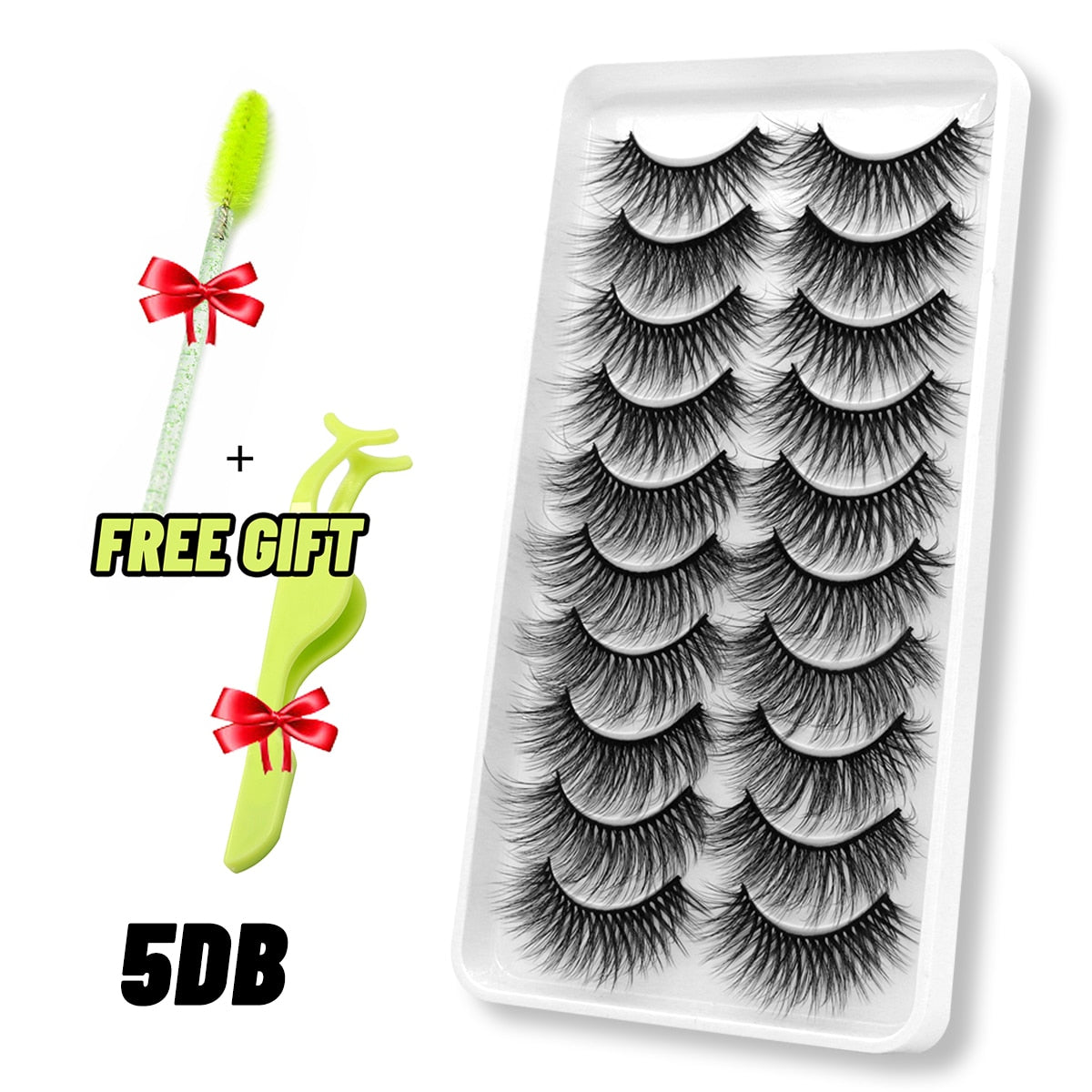 GROINNEYA lashes 5/10/20 pairs 3D Faux Mink Lashes Natural False Eyelashes Dramatic Volume Lashes Eyelash Extension Makeup 0 DailyAlertDeals 10pairs-5DB-1 China
