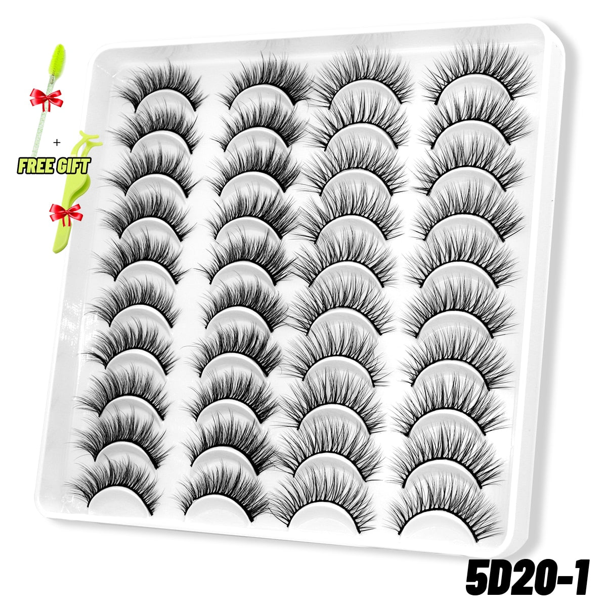 GROINNEYA lashes 5/10/20 pairs 3D Faux Mink Lashes Natural False Eyelashes Dramatic Volume Lashes Eyelash Extension Makeup 0 DailyAlertDeals 20pairs-5D20-1-1 China