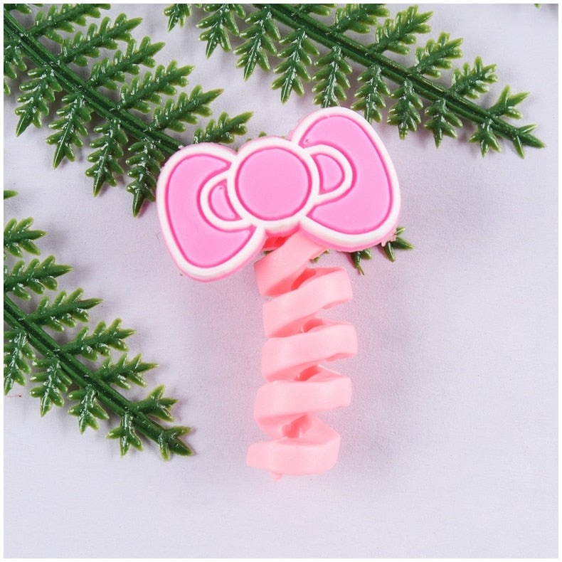Cartoon Cable Protector For iPhones Android Type-c Winder USB Charging Cord Organizer Headphone Earphone Data Line Protect Wire protector DailyAlertDeals fenhudie