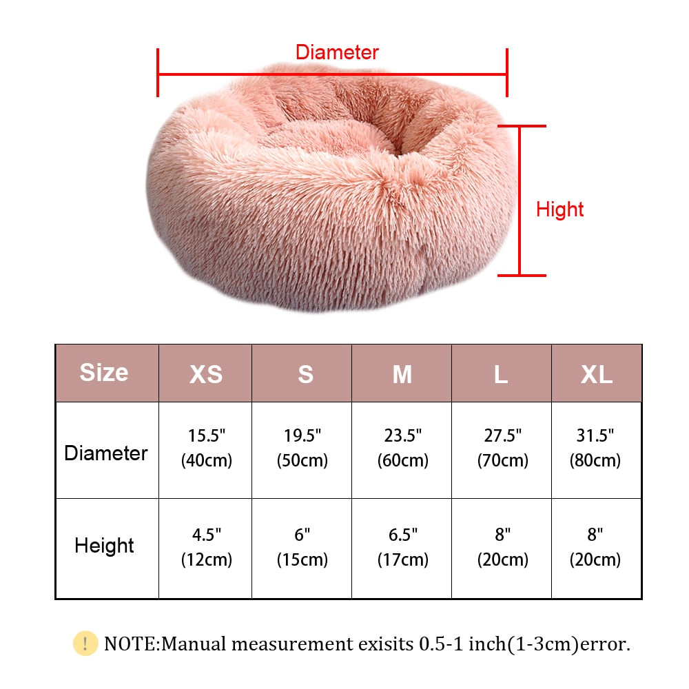 Pet Dog Bed Warm Fleece Round Dog Kennel House Long Plush Winter Pets Dog Beds For Medium Large Dogs Cats Soft Sofa Cushion Mats 0 DailyAlertDeals