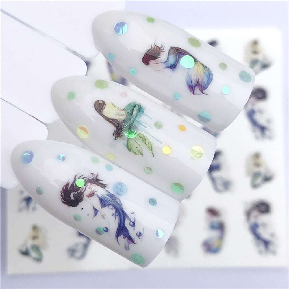 Nail Sticker Wolf Stickers Sliders For Nails Summer Full Nail Design Decorations Water Decals Animal Transfer Children's Slider nail art DailyAlertDeals YZW-3094