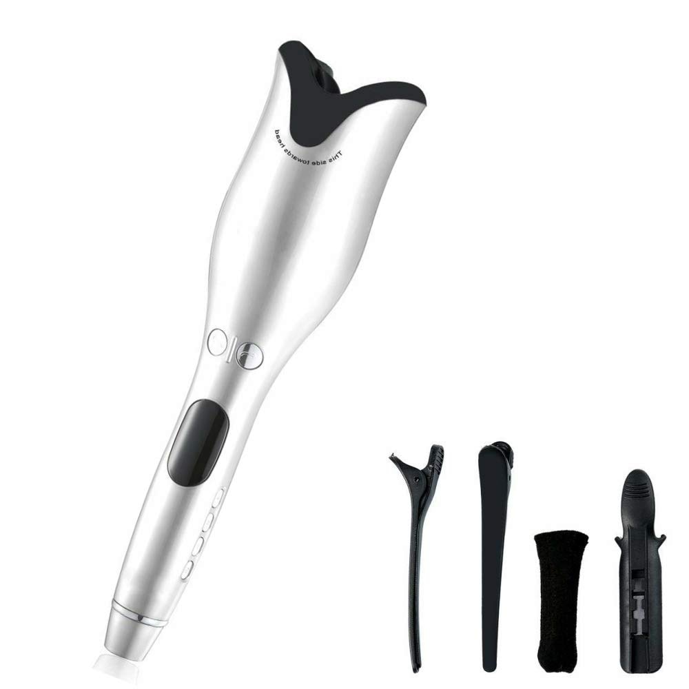 Auto Rotating Ceramic Hair Curler Automatic Curling Iron Styling Tool Hair Iron Curling Wand Air Spin and Curl Curler Hair Waver DailyAlertDeals China no box 3 US