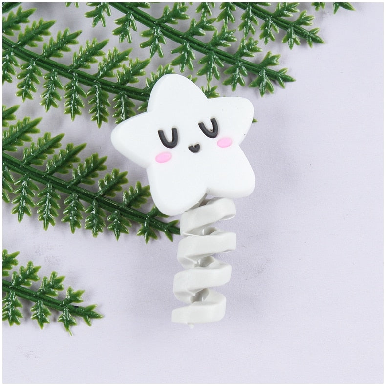 Cartoon Cable Protector For iPhones Android Type-c Winder USB Charging Cord Organizer Headphone Earphone Data Line Protect Wire protector DailyAlertDeals xingxing