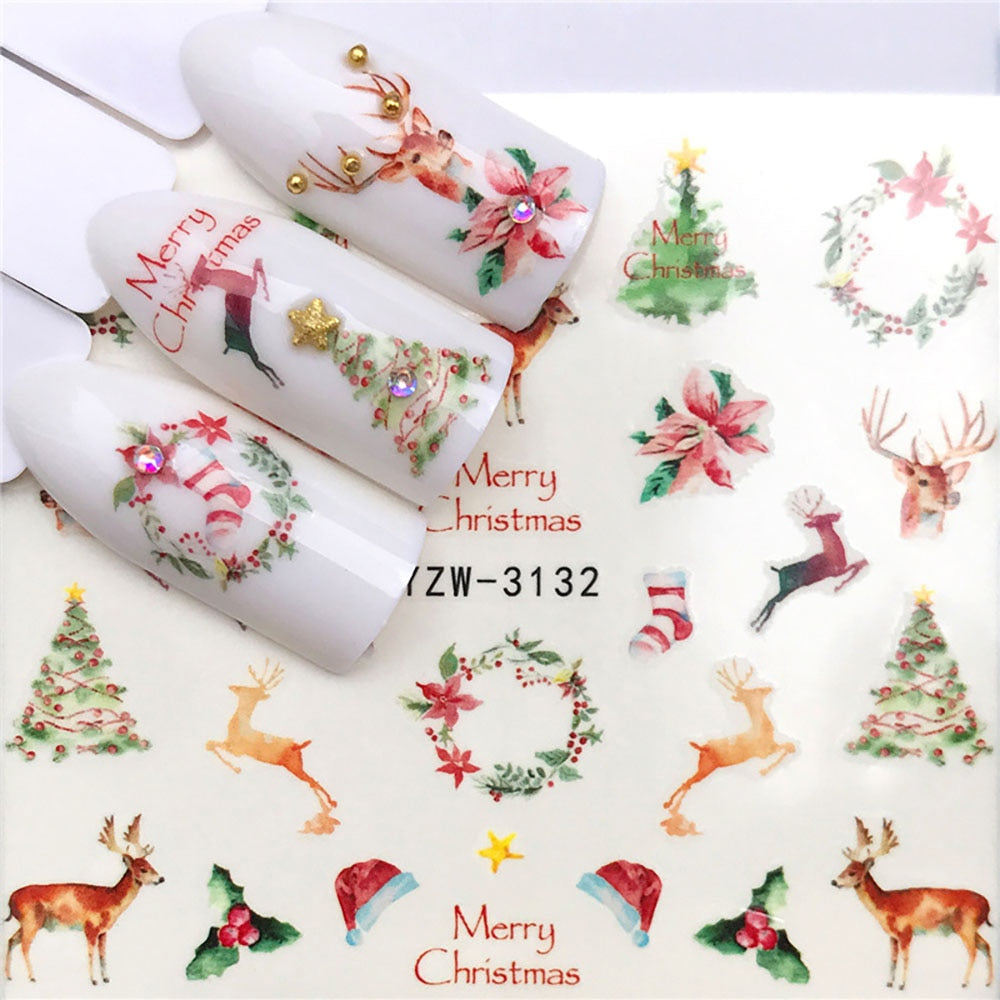 Nail Sticker Wolf Stickers Sliders For Nails Summer Full Nail Design Decorations Water Decals Animal Transfer Children's Slider nail art DailyAlertDeals YZW-3132