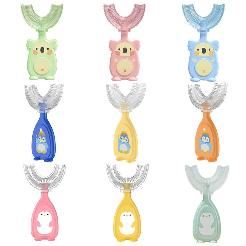 Baby toothbrush children's teeth oral care cleaning brush soft Silicone teethers baby toothbrush new born baby items 2-12Y 0 DailyAlertDeals