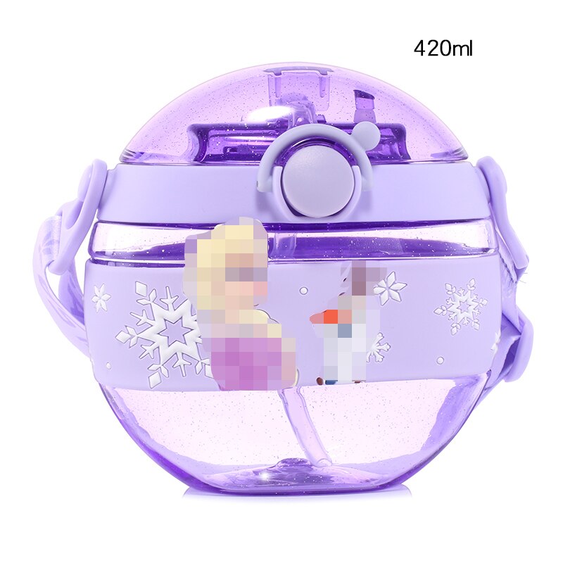 Cartoon Children Water Bottle 280ml with Rope Portable Square Kettle Sealed Leak-Proof BPA Free Tritan Baby Milk Cup With Straw Cartoon Children Water Bottle DailyAlertDeals China 280-420ml Purple 420ml