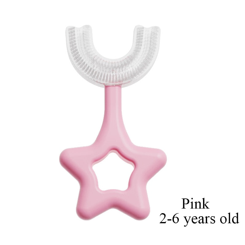 Toothbrush Children 360 Degree U-shaped Child Toothbrush Teethers Brush Silicone Kids Teeth Oral Care Cleaning baby teether DailyAlertDeals 5