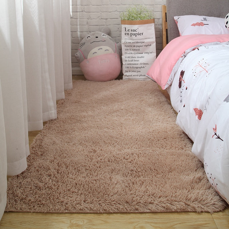 Pink Carpet For Girls Shaggy Children Floor Soft Mat Living Room Decoration Teen Doormat Nordic Red Fluffy Large Size Rugs Carpets & Rugs DailyAlertDeals