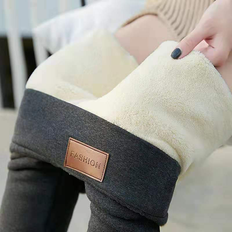 Winter Women Leggings Velvet Warm Pants Hight Waist Leggings Women Solid Color Legging Comfortable Keep Warm Stretchy Legging 0 DailyAlertDeals Fashion Gray S